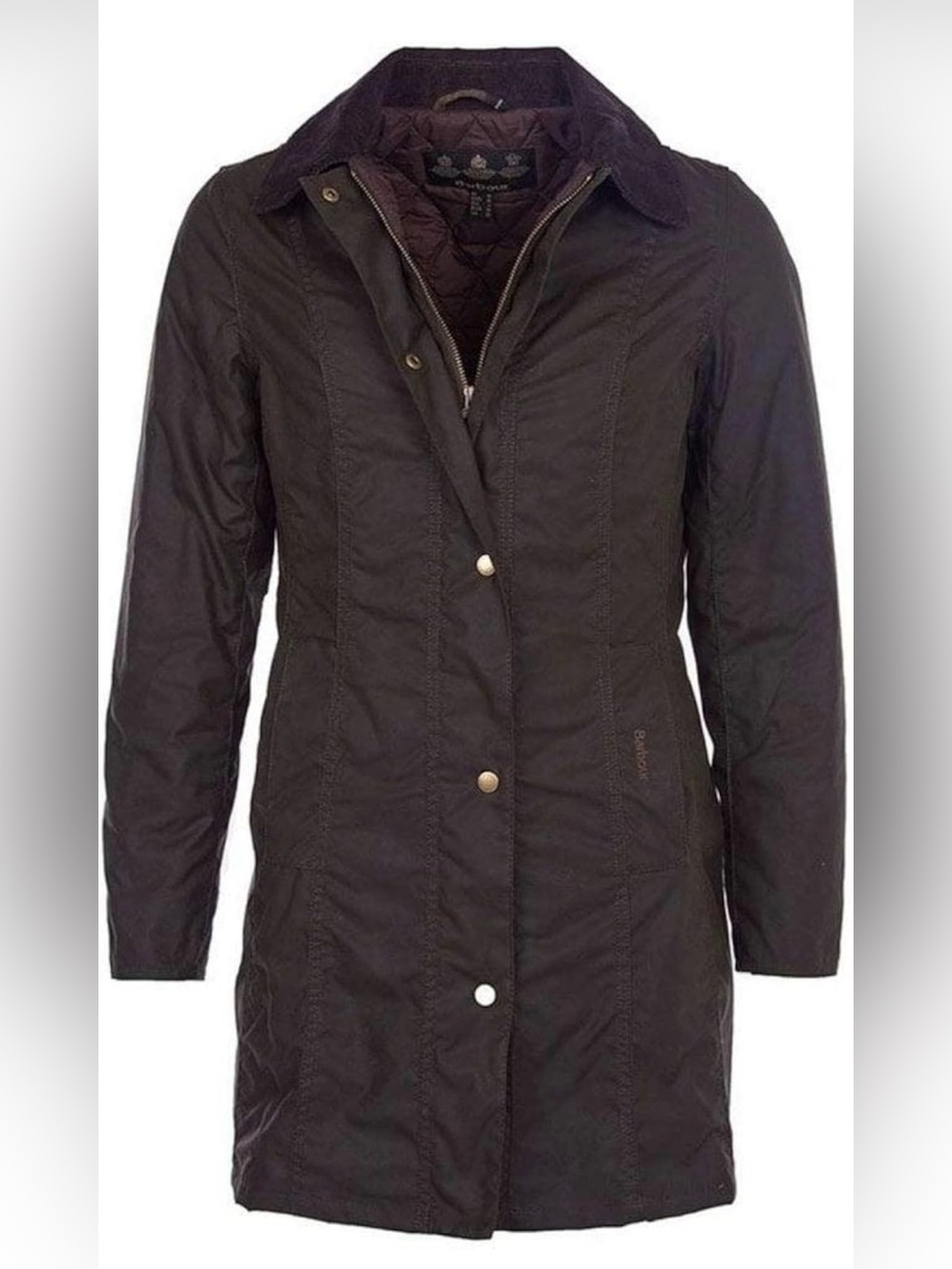 Barbour Belsay Waxed Jacket in Black